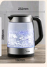 美的（Midea）电水壶热水壶电热水壶高硼硅玻璃1.7L大容量1800W透明暖水壶自动断电MK-SHJ1722 实拍图