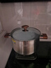 炊大皇316L不锈钢汤锅婴儿辅食锅汤蒸炖锅蒸锅双耳煮粥煮面锅带蒸屉24cm 实拍图