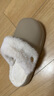 朴西冬季防水可拆卸棉拖鞋女士保暖室内厚底防滑可外穿 卡其色 40-41 实拍图