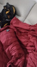 鸭鸭（YAYA）轻薄羽绒服女冬短款2025年秋冬新款高端时尚女款轻便韩版保暖外套 酒红色【连帽款】 3XL 实拍图