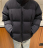 杰克·琼斯（JACK&JONES）男装秋冬季羽绒服男士短款保暖加厚宽松无帽蓄热鸭绒外套 E43纯黑色 第一批 M （175） 实拍图