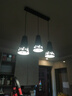 欧普照明（OPPLE）LED吊灯餐厅灯具三头餐吊灯现代简约创意吧台 繁星黑 另购E27光源 实拍图