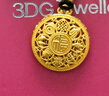 金至尊（3DG Jewellery）八宝罗盘黄金吊坠999足金挂坠不含项链圣诞礼物许凯同款计价 总重9.61克（金重7.19克）-古法款 实拍图