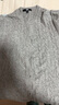 优衣库女装纽花圆领针织开衫/毛衣外套空调衫通勤秋冬新款481477 03 灰色 XL 实拍图