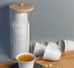 PAKCHOICE一次性功夫茶杯60ml可降解稻壳茶杯高档耐热品茗茶杯 96只+杯架 实拍图