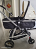 纽贝耳newber婴儿车 婴儿推车 婴儿车0-3岁用折叠可坐可躺带减震 可换向 黑白  优质pu皮+抑菌护脊睡板 实拍图