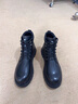骆驼（CAMEL）牛皮舒适增高户外复古高帮马丁工装靴男 G15W076040 夜黑色 42 实拍图