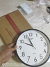 康巴丝（Compas）挂钟客厅静音走时简约石英钟表挂墙时钟 c2855 白色 26cm直径 实拍图