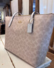 蔻驰女包奢侈品托特包大牌轻奢女士单肩手提包情人节礼物 粉笔白色CBT20IMXDM 实拍图