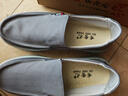布舍元（BUSHEYUAN）休闲帆布鞋老北京布鞋一脚蹬懒人板鞋单鞋男士331-1711 灰色 42  实拍图