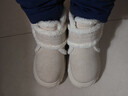 回力官方雪地靴女鞋冬季加绒加厚棉靴女士厚底增高保暖面包鞋棉鞋子女 米色【防风保暖 冬季推荐】 39 实拍图
