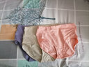 雅鹿4条装高腰内裤女士纯色棉抗菌大码胖mm收腹提臀女式短裤头夏 肤色+紫色+高贵灰+桃粉 4条 2XL 【140-150斤】 实拍图