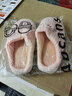 【福利价】小熊小兔棉拖秋冬季情侣保暖学生男拖鞋女居家棉拖鞋 小熊小兔棉拖-粉色 38-39 适合37-38 实拍图