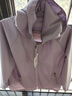 短款外套女春夏新款纯色双层连帽小风衣宽松胖MM休闲户外防风上衣 紫色 【短款外套女】春秋夏可穿 4XL 建议【160-175斤】 实拍图