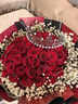 琐拉情人节鲜花速递玫瑰花束求婚生日礼物送女友全国同城花店配送 52朵红玫瑰花束-女神款 实拍图