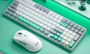 AOC GKM100无线蓝牙机械键盘鼠标套装三模 客制化热插拔轴 键盘电竞游戏专用电脑办公 灰白绿青轴 实拍图