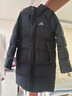 adidas 拒水暖「芯」科技长款保暖鸭绒连帽羽绒服男女阿迪达斯   黑色   M 实拍图