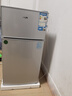 奥克斯小冰箱家用小型迷你冷藏冷冻两用出租房宿舍用节能省电寝室办公室电冰箱 【升级净化去味】42A156DW银【节能省电】 实拍图