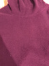 优衣库女装HEATTECH摇粒绒两翻领套头衫/长袖479608 76 紫色 M /160/84A 实拍图