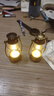 【露营灯】创意复古手提小夜灯网红迷你氛围小马灯桌面摆拍油灯 【黑色+金色】2个装 实拍图