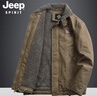 JEEP SPIRIT吉普棉服男灯芯绒外套男装休闲保暖加绒宽松大码羊羔绒棉衣翻领潮 浅棕色 XL 实拍图