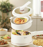 美的（Midea）电煮锅 小电锅 电蒸锅 长柄 宿舍小锅 多功能辅食锅 1.6L学生寝室一体泡面小火锅 XZE2017 配蒸笼 实拍图