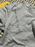 优衣库女装罗纹亨利领T恤/长袖修身短款内搭打底479591 487908 479591/02浅灰色 L 实拍图