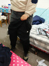 特步童装儿童针织毛圈束口裤蓬松柔软贴身不刺痒长裤 丹青黑 170 实拍图