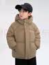左西男童羽绒服2026冬季新款儿童三防加厚面包服长款外套 黑色 120 实拍图