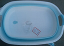 优依福可折叠婴幼儿浴盆洗衣盆大号加厚塑料盆便携式新生儿洗澡盆 蓝色 实拍图