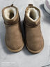 巴布豆童鞋冬季儿童运动鞋加绒抗寒女童雪地鞋中大童116545014桔棕34 实拍图