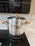 爱仕达（ASD）蒸锅304不锈钢双层家用蒸煮炖汤锅 28CM加高多层蒸笼·原木系列G2 实拍图
