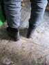 品之德 加绒保暧雨鞋雨靴水靴 EVA轻便防滑耐磨水鞋防寒靴雪地靴 耐油弱酸碱劳保鞋 黑色41 实拍图