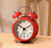 码仕 闹钟儿童卡通夜光大音量学生床头钟机械打铃懒人专用起床神器床头钟开学必备红色开学季 实拍图