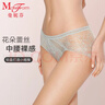 曼妮芬蕾丝镂空女士内裤性感低腰提臀无痕舒适三角裤女士内裤 073 薄荷绿 M (160/90) 实拍图