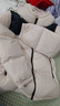 骆驼（CAMEL）【小太阳】户外羽绒服鸭绒加厚羽绒衣经典时尚防风保暖运动外套 白玉粉/幻影黑 男女同款 A33CAPN163J M 实拍图