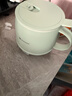 mokkom磨客养生壶 热牛奶杯 办公静音养生杯0.5L 煮茶花茶银耳 热牛奶神器烧水壶办公室烧水杯 热奶杯 浅杉绿 0.5L （送勺子） 实拍图
