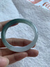 秀芳透水润冰种圆条玉手镯晴水飘花老坑镯子翡翠(处理)玉镯女款 57-58mm 实拍图