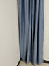 水星家纺免打孔窗帘遮光卧室全遮光布杆子全套隔音飘窗遮阳帘5.0x2.7m蓝色 实拍图