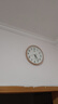 康巴丝（Compas）挂钟客厅静音简约客厅石英钟表挂墙时钟 c2855 金色 26cm直径 实拍图