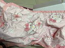 水星家纺三/四件套纯棉100%纯棉三/四件套被套枕套儿童学生宿舍套件 樱花纷纷KT【卡通动物/婴幼儿A类】 床单款 （被套200*230cm） 实拍图