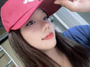 【热巴同款】加大棒球帽帽子男女大头围显脸小春夏字母百搭棒球帽 刺绣款-红色 实拍图