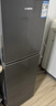 HYUNDAI（韩国现代）小冰箱迷你小型家用冷藏冷冻宿舍出租房办公室双开门二门电冰箱节能省电 118L灰【行业爆款+省电轻音】 实拍图