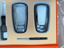 迪加伦 奥迪汽车钥匙包 新A4L Q5L A5 RS5 TT 19款Q7 钥匙套 高档车用保护壳 改装 男士女 天空灰+真皮钥匙扣 实拍图