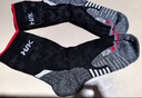 悍将（HNK）专业跑步袜子男女马拉松跑步袜子毛巾底压缩袜速干排汗透气运动袜 3.0陨石黑 L(42-44) 实拍图