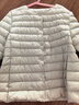 鸭鸭（YAYA）佟丽娅同款轻薄羽绒服女新款冬季短款圆领内胆修身时尚薄外套男 米白色【女款无领】 XL 【建议115-125斤】 实拍图