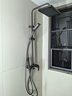 四季沐歌枪灰多功能玻璃面板淋浴花洒套装浴室卫生间增压手持喷头顶喷全套 【陨石灰】四功能增压花洒 店长推荐A款 实拍图