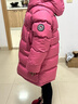 保姆鹅  【风墙】儿童羽绒服宝宝中长款护脸加厚外套保暖童装[NG2664] 石榴粉 140 实拍图