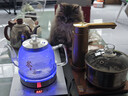 茶会友全自动上水电热水壶 茶台烧水壶 电茶壶煮泡茶家用办公一体茶桌嵌入式茶具电茶炉套装 1L 轻奢银-底部上水消毒款（37*20cm） 实拍图