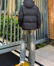 森马（Semir）新年骐骥红丨轻松羽绒羽绒服男25冬季三防外套情侣连帽上衣抗静电 黑色（灰鸭绒）90001 XL 实拍图